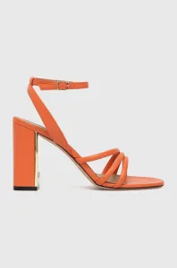 Kožené sandále BOSS Mandy oranžová farba, 50493063 #8735566