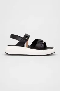 Sandále BOSS Jess Sandal-FL dámske, čierna farba, na platforme, 50493086 #8739926