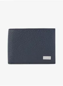 Tmavomodrá pánska kožená peňaženka HUGO BOSS #722562