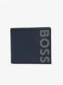 Tmavomodrá pánska kožená peňaženka Hugo Boss #7199409