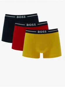 Boxerky pre mužov BOSS - čierna, červená, žltá