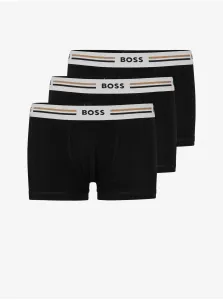 Súprava troch pánskych boxeriek v čiernej farbe Hugo Boss #7026591