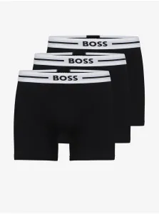 Súprava troch pánskych boxeriek v čiernej farbe HUGO BOSS #5546517