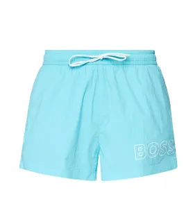 BOSS - plavky BOSS light blue with outline logo - limitovaná edícia (HUGO BOSS)
