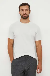 Bavlnené tričko BOSS BOSS CASUAL šedá farba, jednofarebné, 50472584