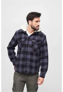 Brandit Lumberjacket hooded black/grey - Size:5XL