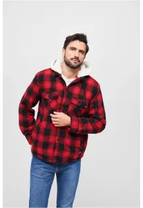 Urban Classics Brandit Lumberjacket hooded red/black - 4XL