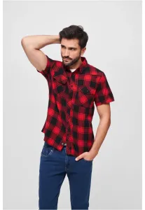 Urban Classics Brandit Checkshirt Halfsleeve red/black - 4XL
