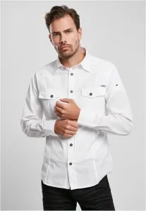 Pánska košeľa BRANDIT Slim Worker Shirt Farba: white, Veľkosť: 3XL