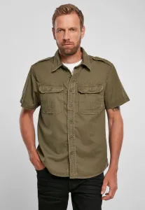 Pánska košeľa BRANDIT Vintage Shirt shortsleeve Farba: olive, Veľkosť: 6XL