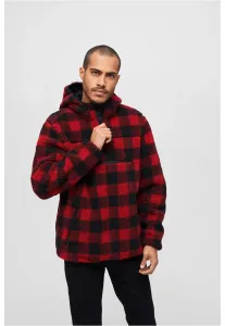 Brandit Teddyfleece Worker Pullover Jacket red/black - Size:3XL