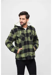 Brandit Lumberjacket Hooded black/olive - Size:L