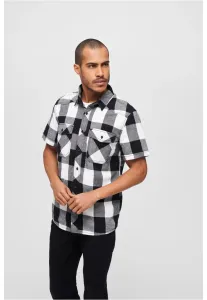 Urban Classics Brandit Checkshirt Halfsleeve white/black - 4XL