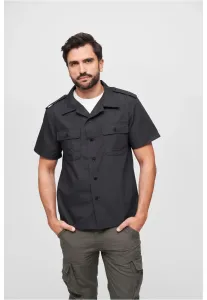 Pánska košeľa BRANDIT US Shirt Ripstop shortsleeve Farba: black, Veľkosť: M