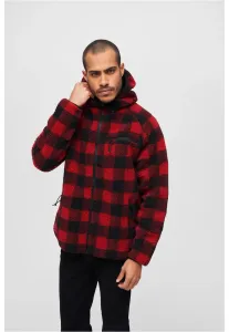 Brandit Teddyfleece Worker Jacket red/black - Size:XXL