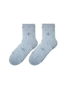 Bratex D-060 women's winter socks pattern 36-41 grey melange 034