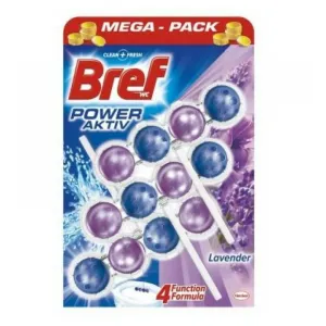 BREF Power Aktív Tuhý WC blok Lavender 3 x 50 g