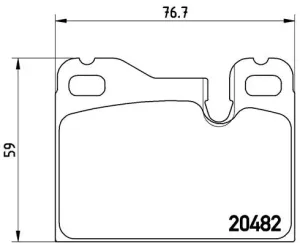 BREMBO Sada brzdových platničiek kotúčovej brzdy P65003