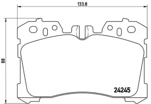 BREMBO Sada brzdových platničiek kotúčovej brzdy P83075