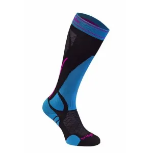 Ponožky Bridgedale Ski Lightweight Women's black/blue/007 L (7-8,5)