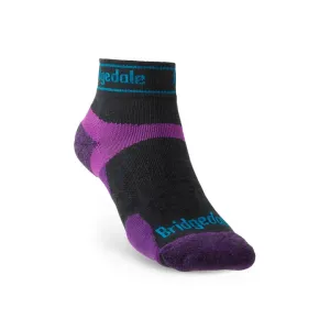 Ponožky Bridgedale TRAIL RUN UL T2 MS LOW Charcoal/purple/260 L (7-8,5)