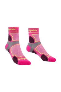 Ponožky Bridgedale TRAIL RUN UL T2 CS 3/4 CREW WQUEEN OF DARKNESS'S Pink/305 S (3-4,5)