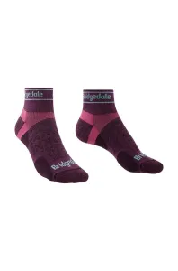 Ponožky Bridgedale TRAIL RUN UL T2 MS LOW Charcoal/purple/260 S (3-4,5)