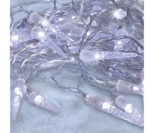 Brilagi Brilagi - LED Vonkajšia vianočná reťaz 50xLED/8 funkcií/3xAA 8m IP44 studená biela
