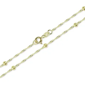 Brilio Zlatý náhrdelník Lambáda s guličkami 45 cm 273 115 00007