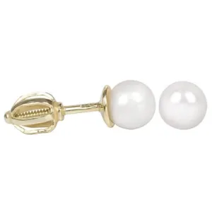Brilio Zlaté dámske náušnice s perlou 235 001 00403