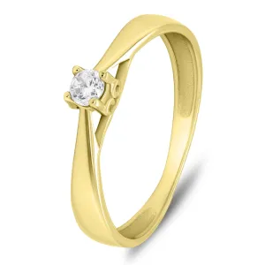 Brilio Nadčasový zásnubný prsteň zo žltého zlata GR114YAU 60 mm
