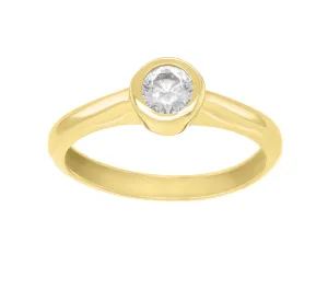 Brilio Pôvabný prsteň zo žltého zlata so zirkónom SR042YAU 48 mm
