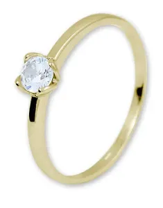Brilio Zásnubný prsteň zo žltého zlata so zirkónom 226 001 01077 54 mm