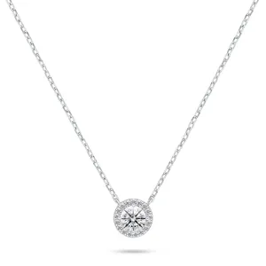 Brilio Silver Trblietavý strieborný náhrdelník so zirkónmi NCL136W