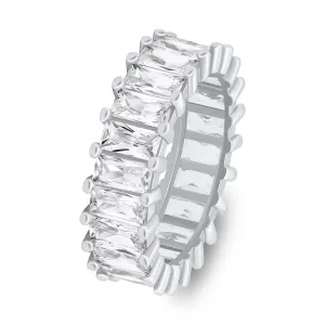 Brilio Silver Trblietavý strieborný prsteň s čírymi zirkónmi RI087W 56 mm