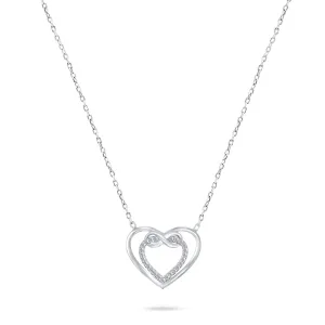 Brilio Silver Romantický strieborný náhrdelník Nekonečná láska NCL31W
