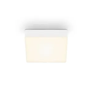 Stropné svietidlo Flame LED, 15,7 x 15,7 cm, biele