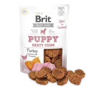 BRIT Jerky Puppy Turkey Meaty Coins maškrty pre šteňatá 80 g