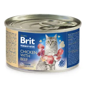 BRIT Premium by Nature Chicken with Beef konzerva pre mačky 200 g