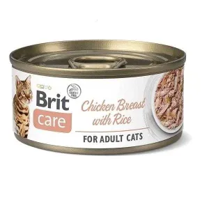 BRIT CARE cat konz. ADULT  CHICKEN/breast/rice - 70g / expirace 6/2024