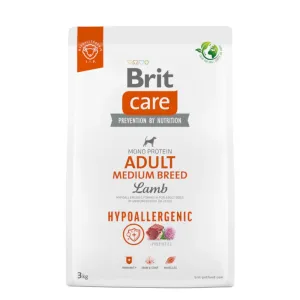 BRIT Care Hypoallergenic Adult Medium Breed granule pre psov 1 ks, Hmotnosť balenia: 3 kg