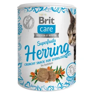 BRIT Care Snack Superfruits Herring so sleďom a rakytníkom pre mačky 100 g