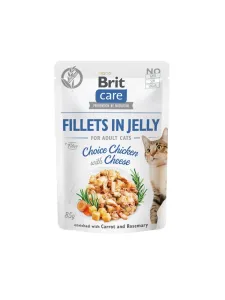 Vrecko BRIT Care Cat Pouch Choice Chicken with Cheese in Jelly 85g - 1x85g #5585549