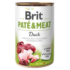 Výhodné balenie Brit Paté & Meat 12 x 400 g - kačacie