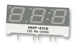 Broadcom Hdsp-433G Clock Module, 0.4, 3-Digit, Green, Cc