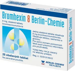BROMHEXIN 8 BERLIN-CHEMIE na uvoľnenie dýchacích ciest 25 tbl