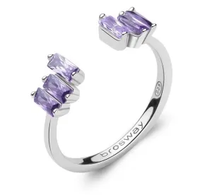 Brosway Blyštivý otvorený prsteň Fancy Magic Purple FMP15 S (49 - 52 mm) #9198292