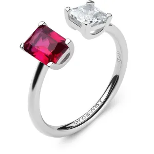 Brosway Elegantný otvorený prsteň Fancy Passion Ruby FPR10 58 mm #9198343