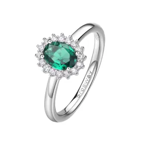 Brosway Elegantný strieborný prsteň Fancy Life Green FLG71 50 mm #9198264