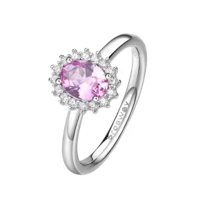 Brosway Elegantný strieborný prsteň Fancy Vibrant Pink FVP73 52 mm